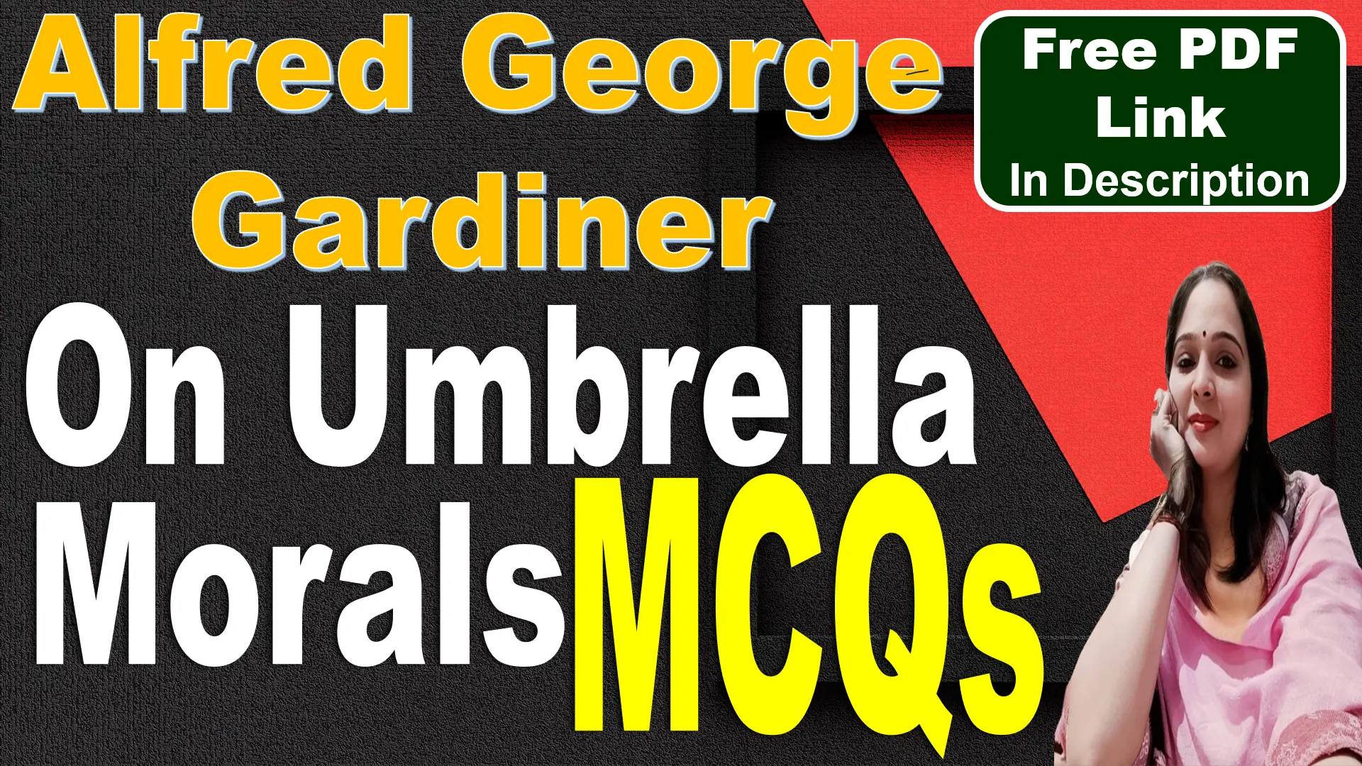 You are currently viewing MCQs | On Umbrella Morals MCQs | On Umbrella Morals | On Umbrella Morals by Alfred George Gardiner MCQs | Alfred George Gardiner | Free PDF Download – Easy Literary Lessons