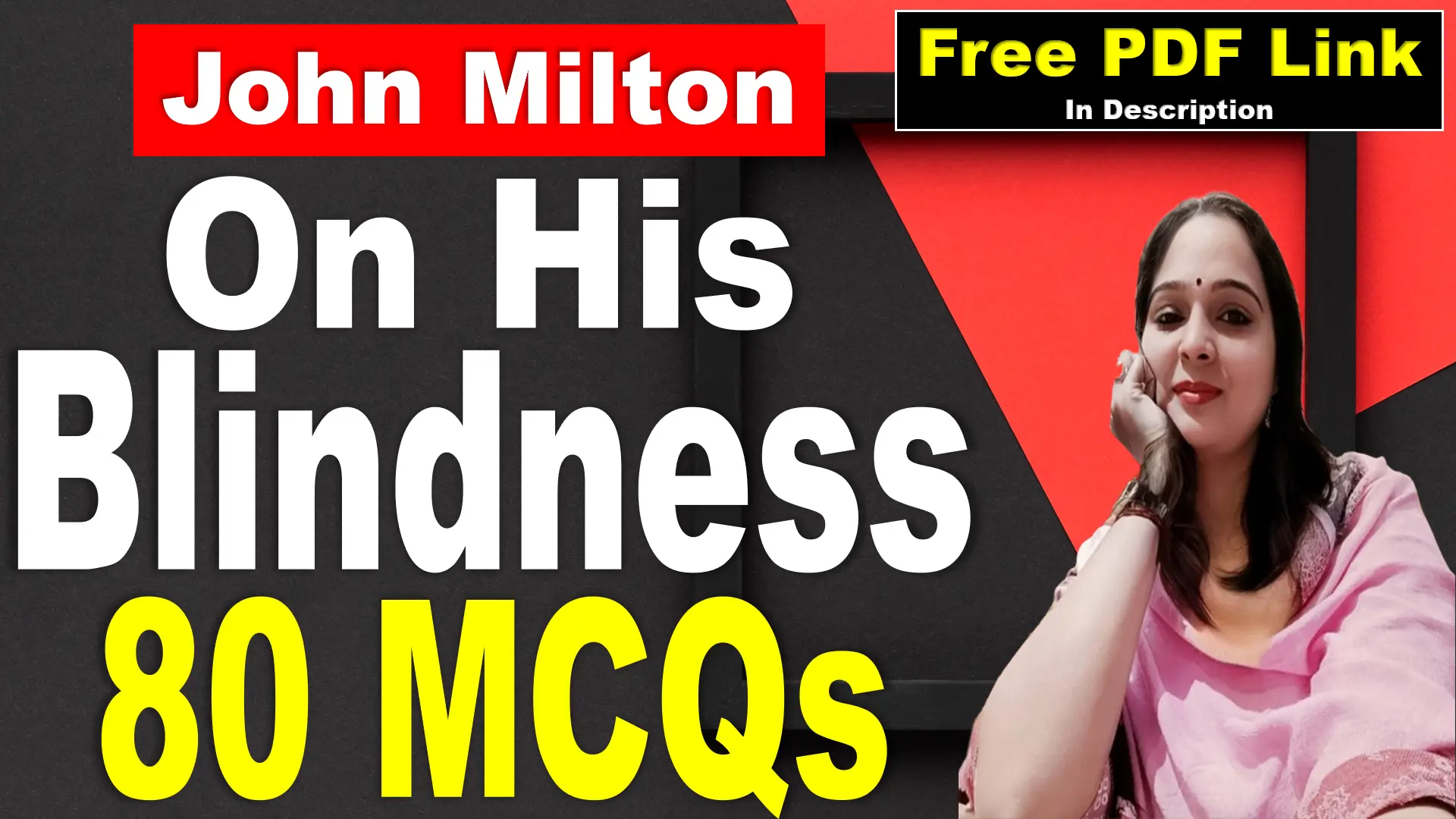 On His Blindness MCQ